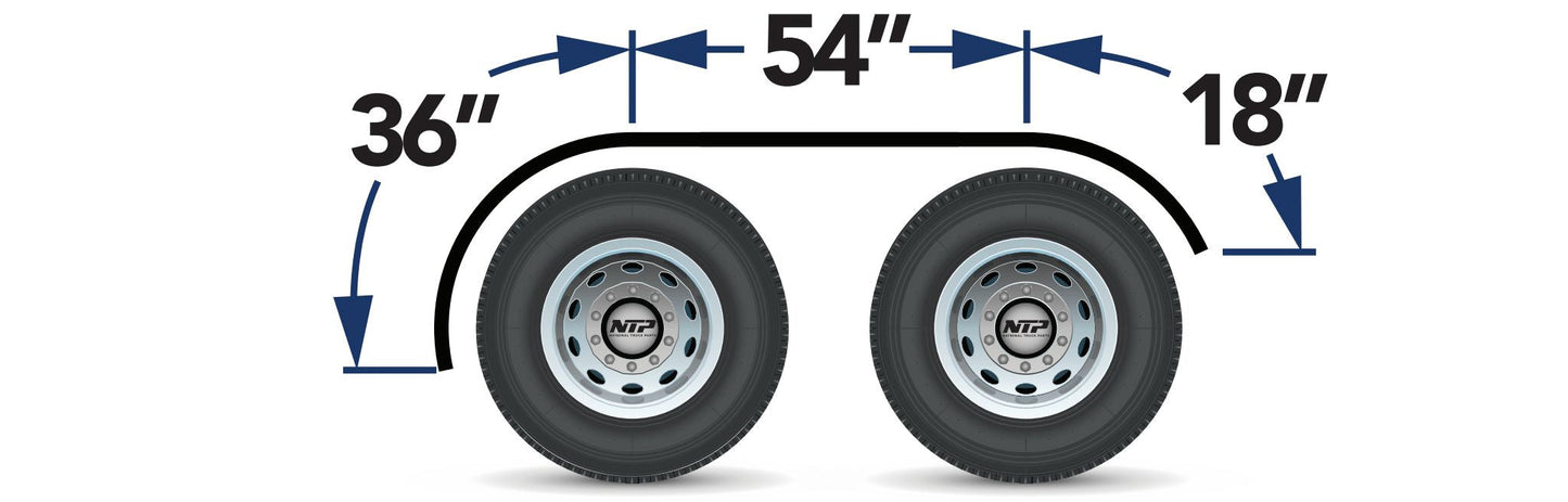 Semi Truck 108" Smooth Full Fender Rolled Edge - 14 Gauge