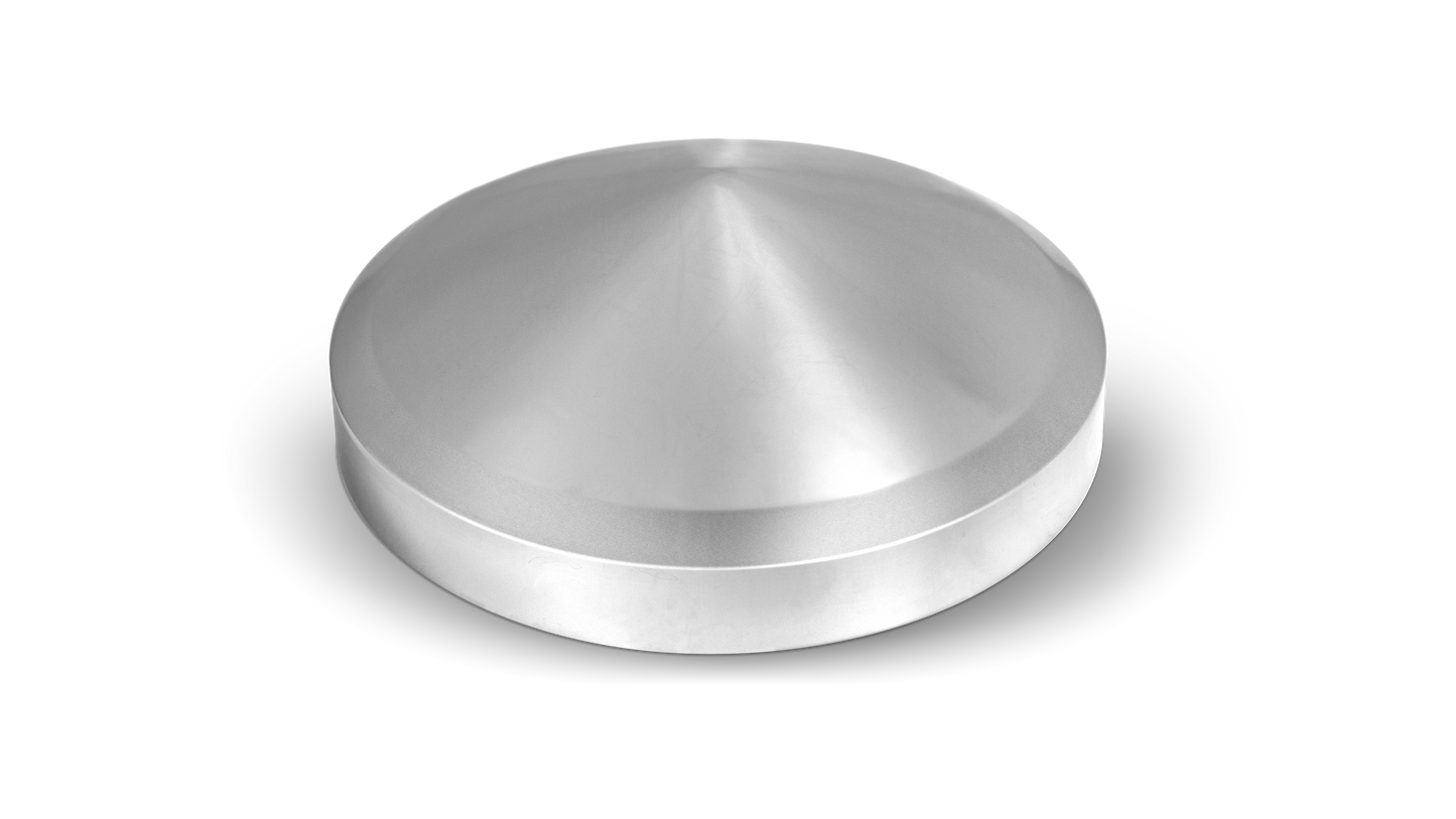 8.5" Pointed Rear Chrome Hub Cap