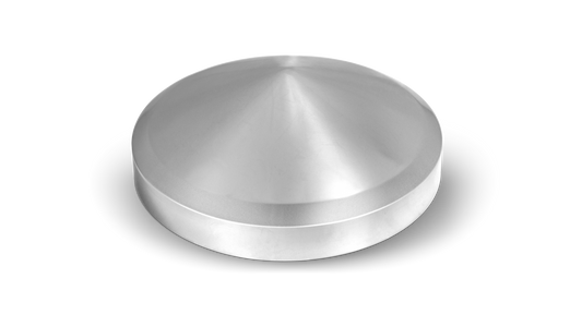 8.5" Round Rear Chrome Hub Cap