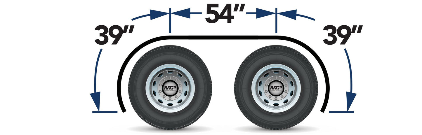 Semi Truck 132" Smooth Full Fender Low Front Rolled Edge - 14 Gauge