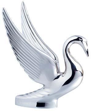 Swan Hood Ornament - Die Cast