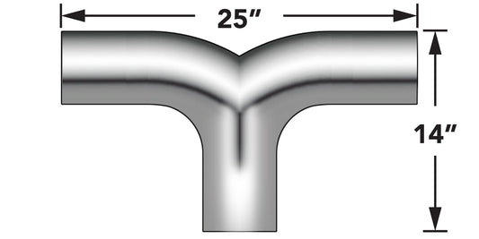 Universal 5" Y-Pipe with Divider 25" x 14"