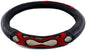 Semi Truck 18" Black/Red Waves Design Anti Slip Grip Steering Wheel Cover