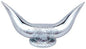 Bull Horns Hood Ornament - Die Cast