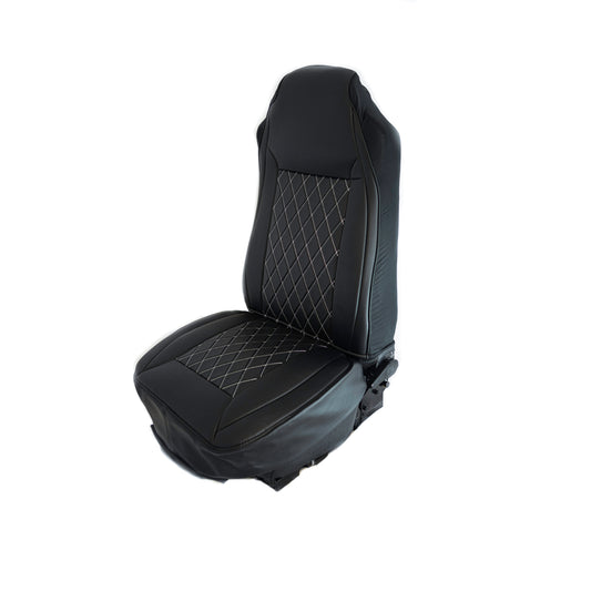 Semi Truck Universal Seat Cover Black Fabric