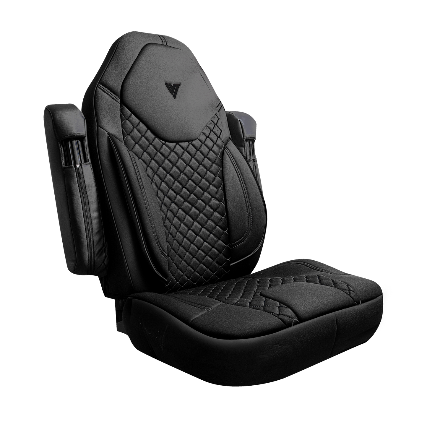 Freightliner Cascadia High Back 33″ Cloth Semi Truck Seat Cover – Full Black