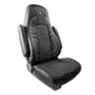 Freightliner Cascadia High Back 33″ Faux Leather Semi Truck Seat Cover – Black / Gray